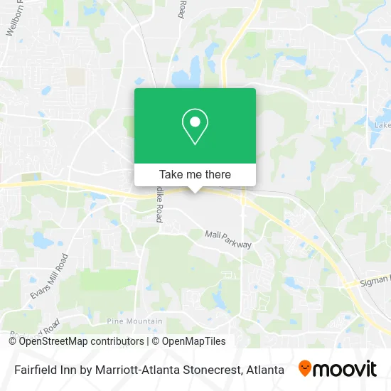 Fairfield Inn by Marriott-Atlanta Stonecrest map