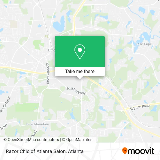Razor Chic of Atlanta Salon map