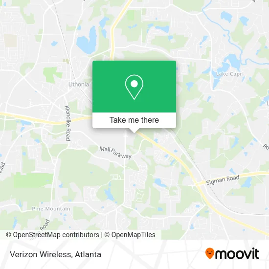 Mapa de Verizon Wireless