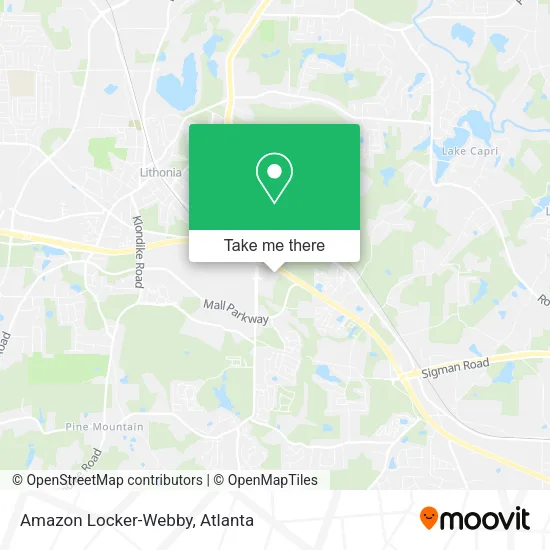 Mapa de Amazon Locker-Webby