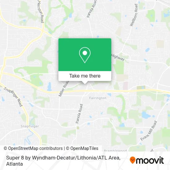 Mapa de Super 8 by Wyndham-Decatur / Lithonia / ATL Area