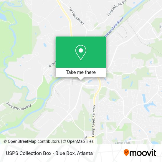USPS Collection Box - Blue Box map