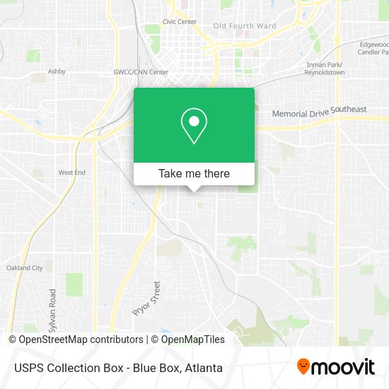 USPS Collection Box - Blue Box map