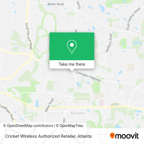 Mapa de Cricket Wireless Authorized Retailer