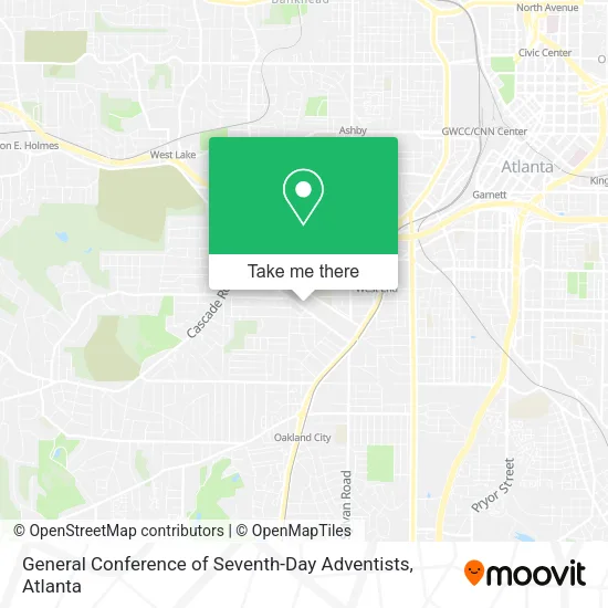 General Conference of Seventh-Day Adventists map