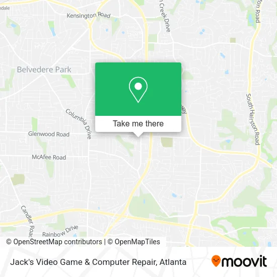 Jack's Video Game & Computer Repair map