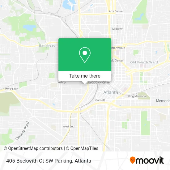 Mapa de 405 Beckwith Ct SW Parking
