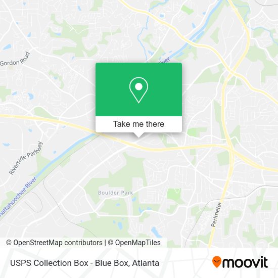 USPS Collection Box - Blue Box map