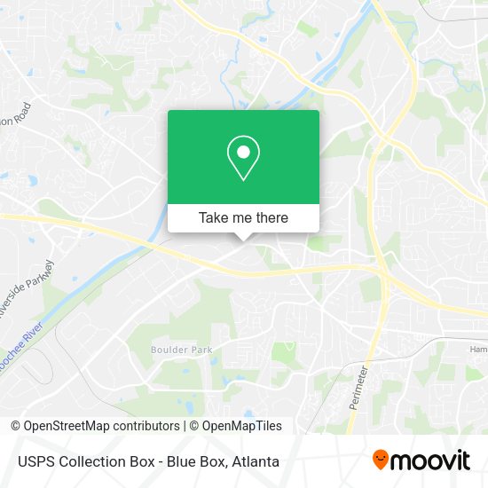 USPS Collection Box - Blue Box map