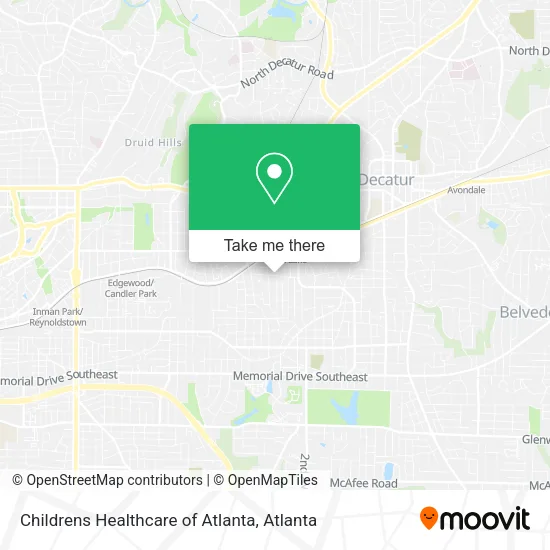 Childrens Healthcare of Atlanta map