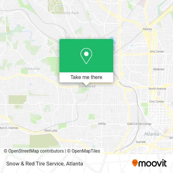 Mapa de Snow & Red Tire Service