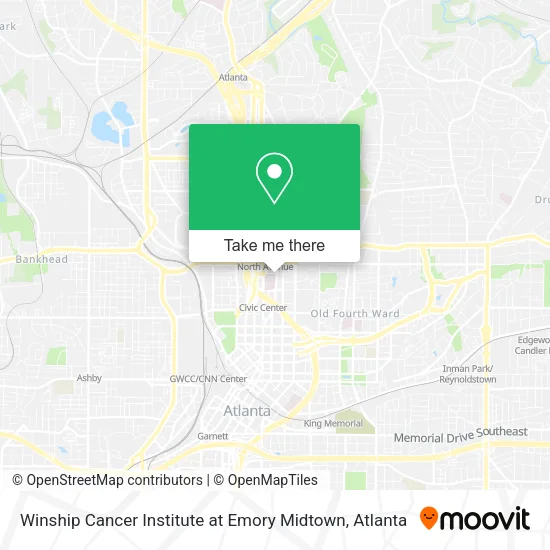 Mapa de Winship Cancer Institute at Emory Midtown