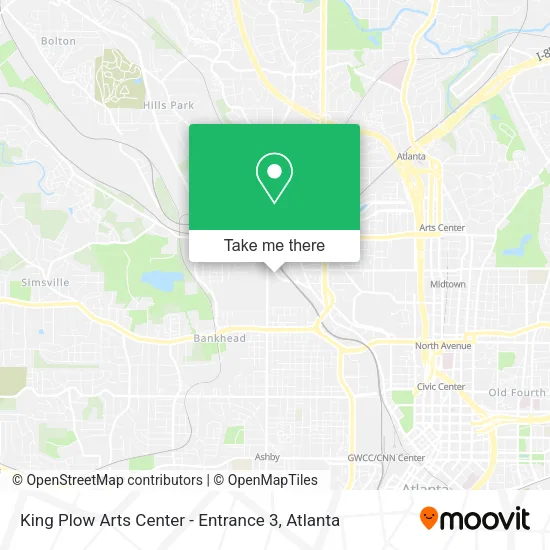 Mapa de King Plow Arts Center - Entrance 3