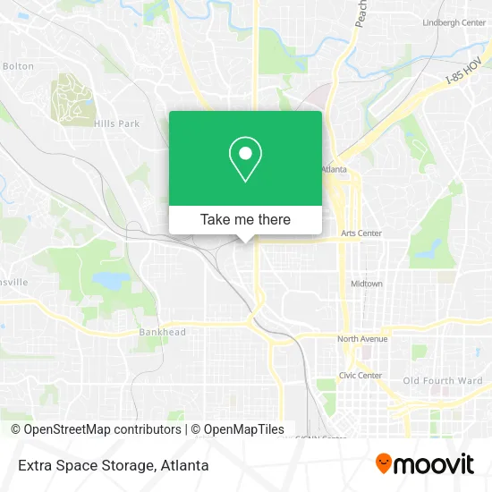 Mapa de Extra Space Storage