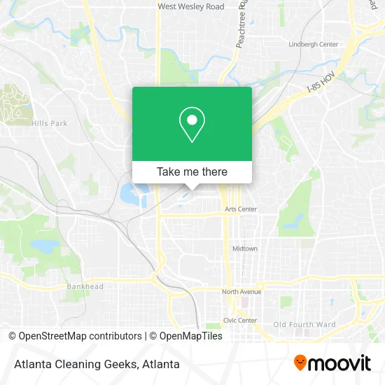 Mapa de Atlanta Cleaning Geeks