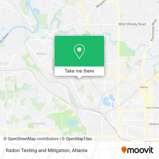 Radon Testing and Mitigation map