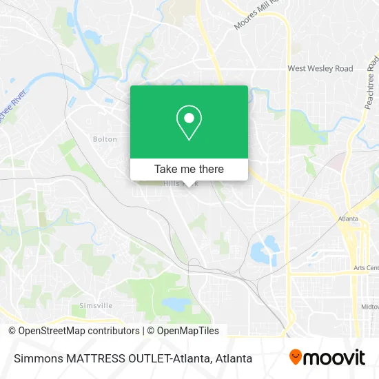 Mapa de Simmons MATTRESS OUTLET-Atlanta