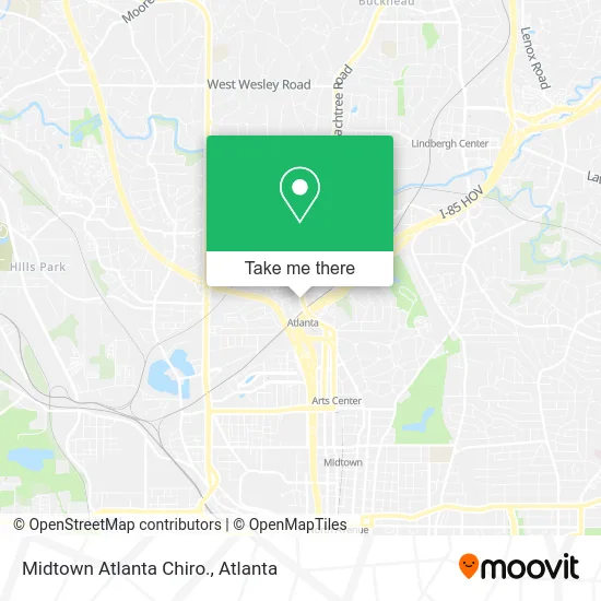 Midtown Atlanta Chiro. map