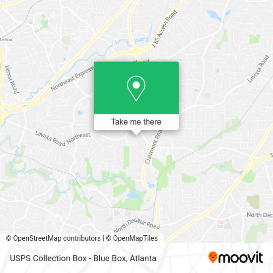 USPS Collection Box - Blue Box map
