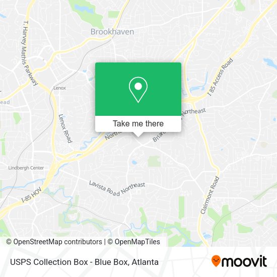 USPS Collection Box - Blue Box map