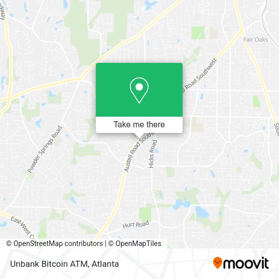 Unbank Bitcoin ATM map