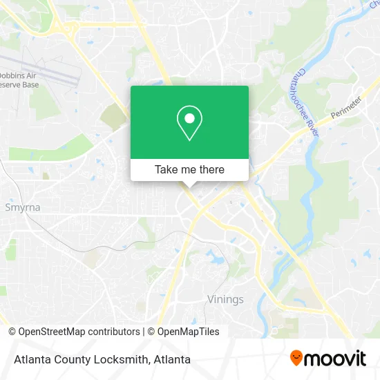 Atlanta County Locksmith map