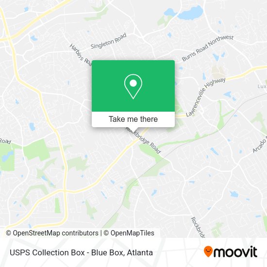 USPS Collection Box - Blue Box map