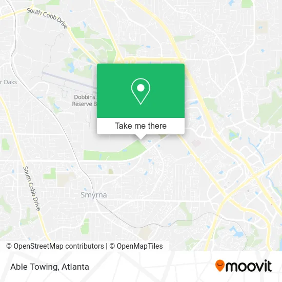 Able Towing map