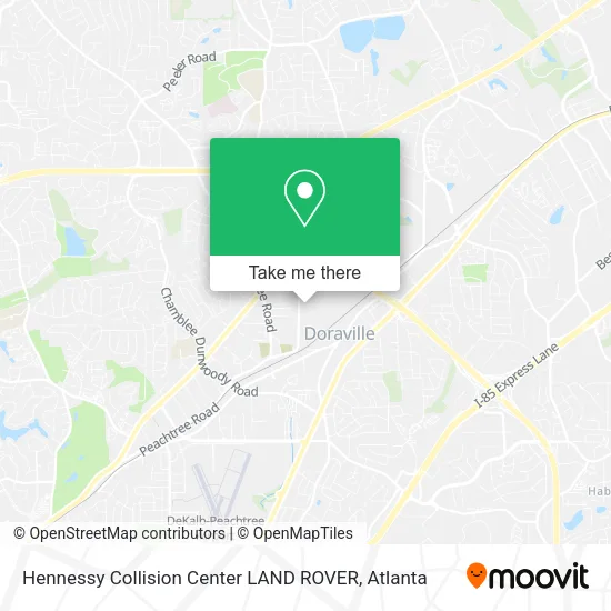 Hennessy Collision Center LAND ROVER map