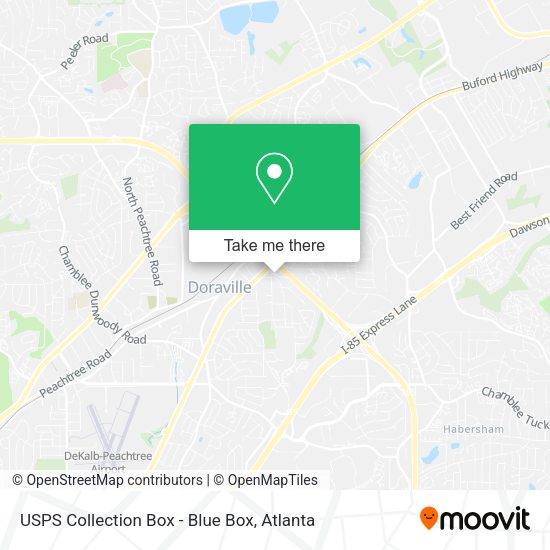 USPS Collection Box - Blue Box map