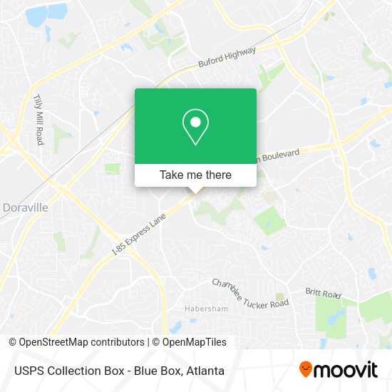 USPS Collection Box - Blue Box map