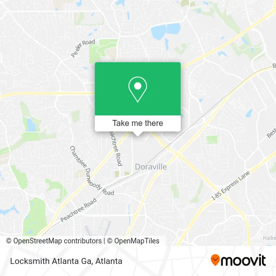 Locksmith Atlanta Ga map