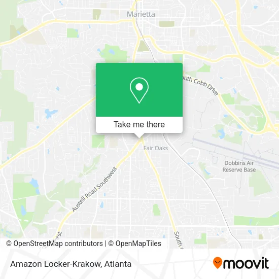 Mapa de Amazon Locker-Krakow