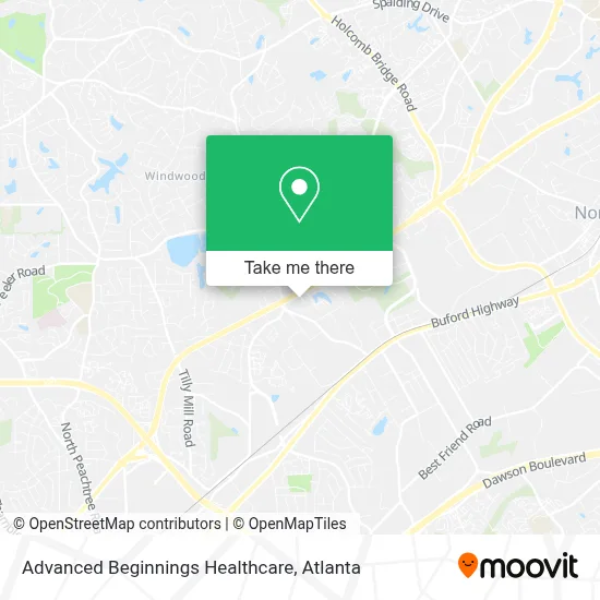 Advanced Beginnings Healthcare map