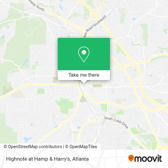 Highnote at Hamp & Harry's map