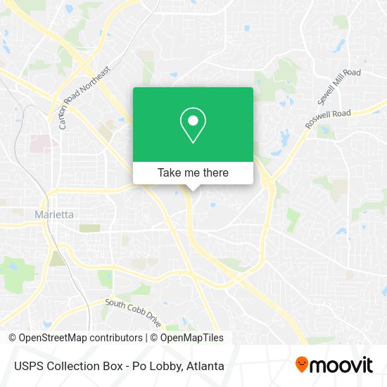 USPS Collection Box - Po Lobby map