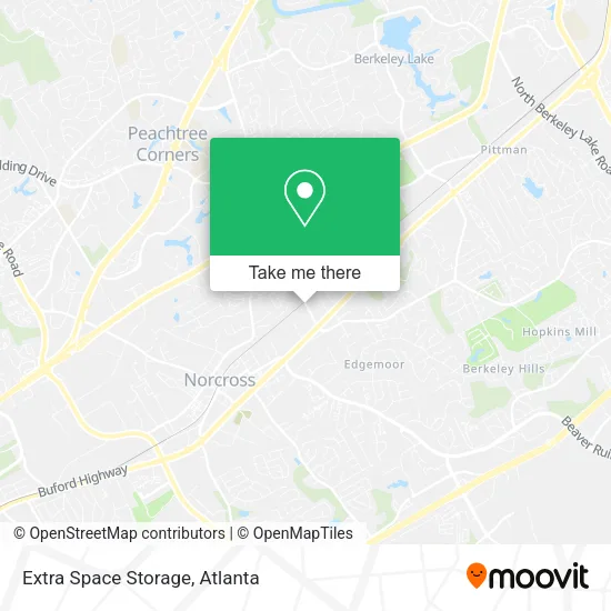 Extra Space Storage map