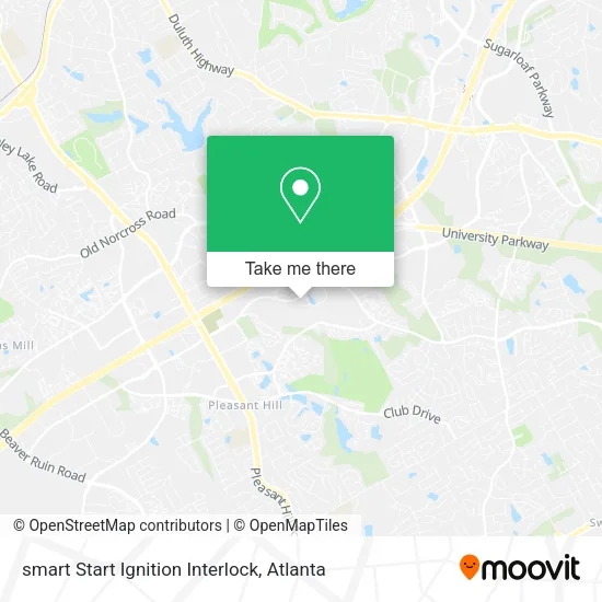 Mapa de smart Start Ignition Interlock