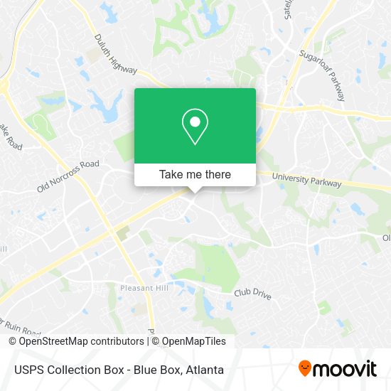 USPS Collection Box - Blue Box map