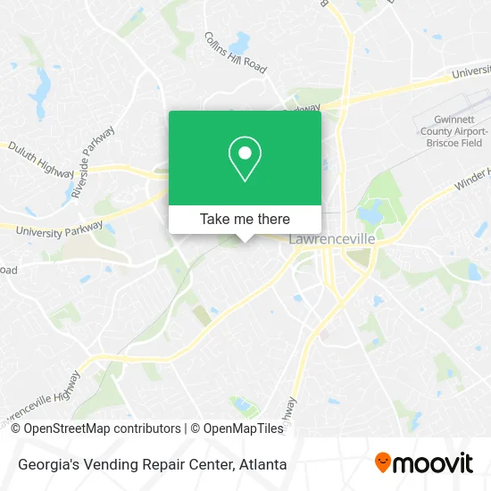 Georgia's Vending Repair Center map