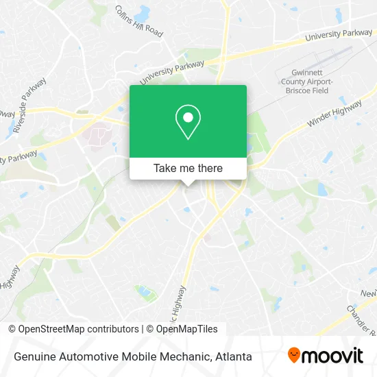 Genuine Automotive Mobile Mechanic map