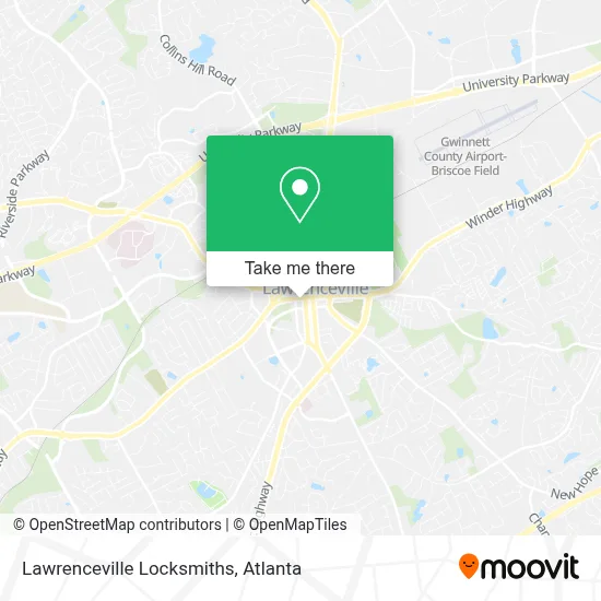 Lawrenceville Locksmiths map