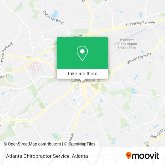 Atlanta Chiropractor Service map