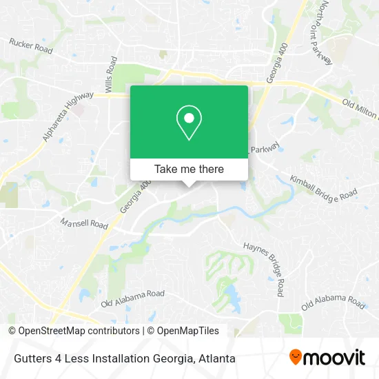 Gutters 4 Less Installation Georgia map