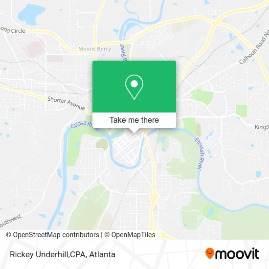 Rickey Underhill,CPA map