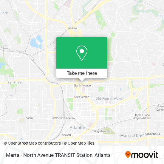Marta - North Avenue TRANSIT Station map