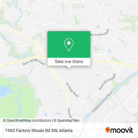 Mapa de 7585 Factory Shoals Rd SW