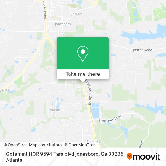 Mapa de Gofamint HOR 9594 Tara blvd jonesboro, Ga 30236