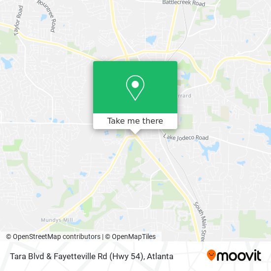 Tara Blvd & Fayetteville Rd (Hwy 54) map