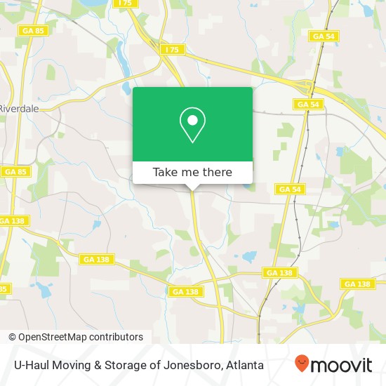 Mapa de U-Haul Moving & Storage of Jonesboro